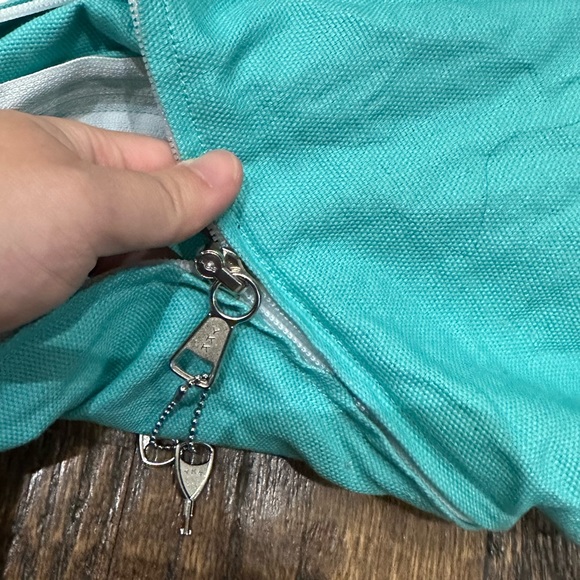 PBteen Large Teal Pom Pom Beanbag Cover - Picture 5 of 7